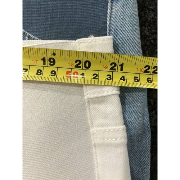 Motherhood Maternity White Denim Shorts Low Rise Under Belly Cut Off Size XXL - Picture 4 of 5